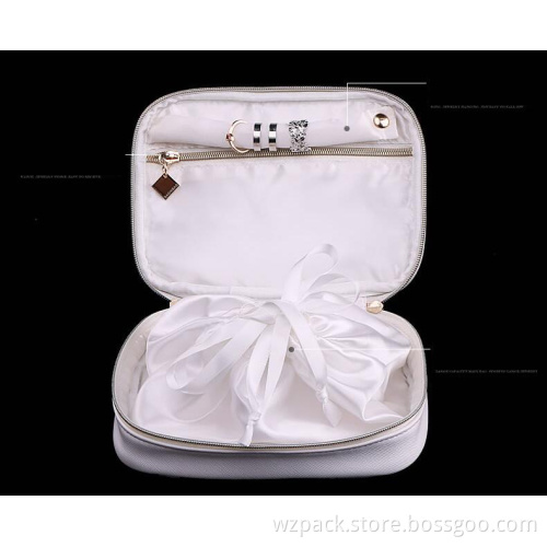 2016 OEM New Women Multifunction Travel PU Leather Cosmetic Bag Makeup Case Pouch Toiletry Organizer